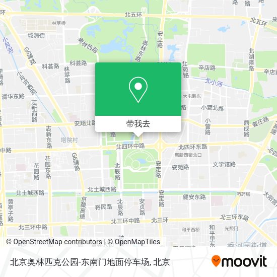 北京奥林匹克公园-东南门地面停车场地图