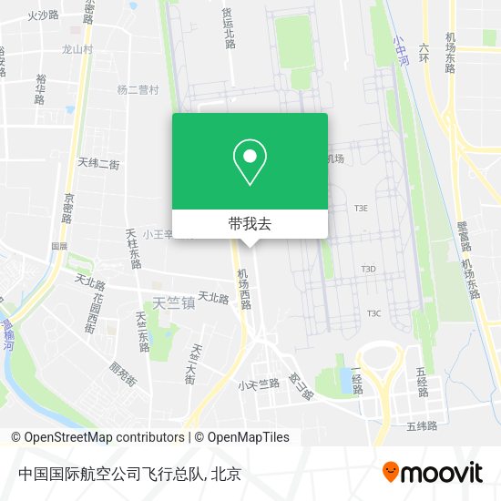 中国国际航空公司飞行总队地图