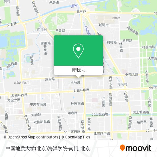 中国地质大学(北京)海洋学院-南门地图