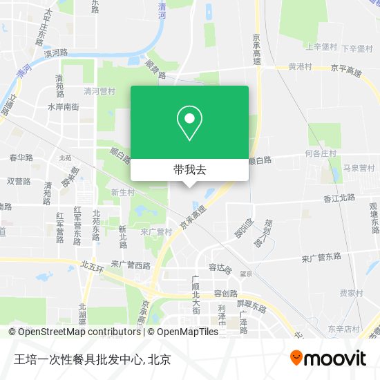 王培一次性餐具批发中心地图