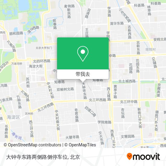 大钟寺东路两侧路侧停车位地图