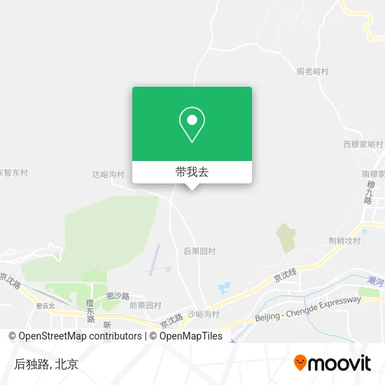 后独路地图