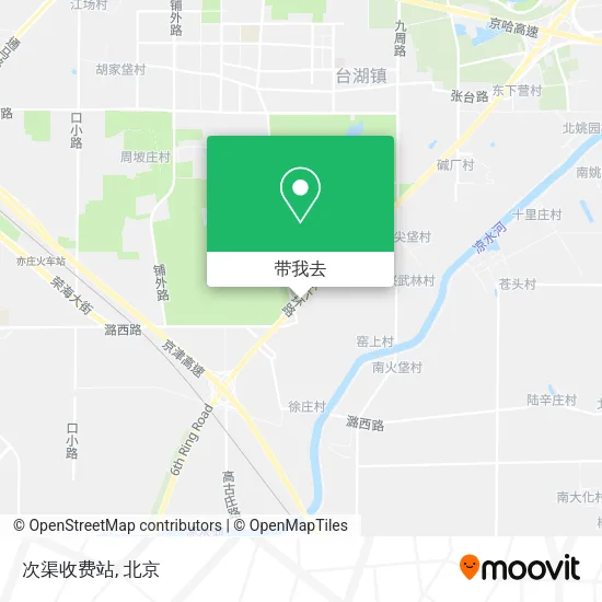 次渠收费站地图