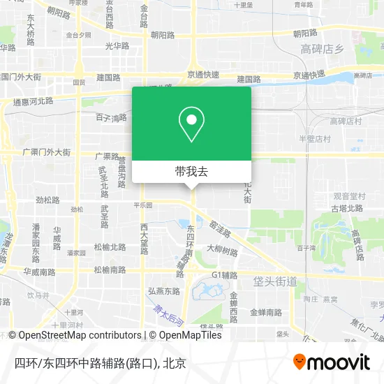 四环/东四环中路辅路(路口)地图