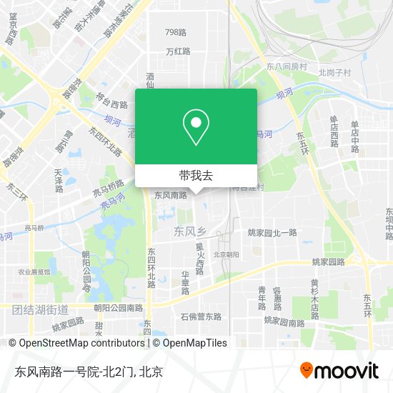 东风南路一号院-北2门地图