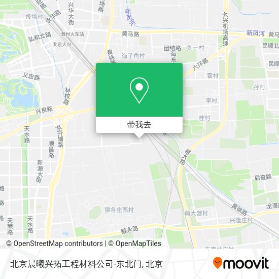 北京晨曦兴拓工程材料公司-东北门地图