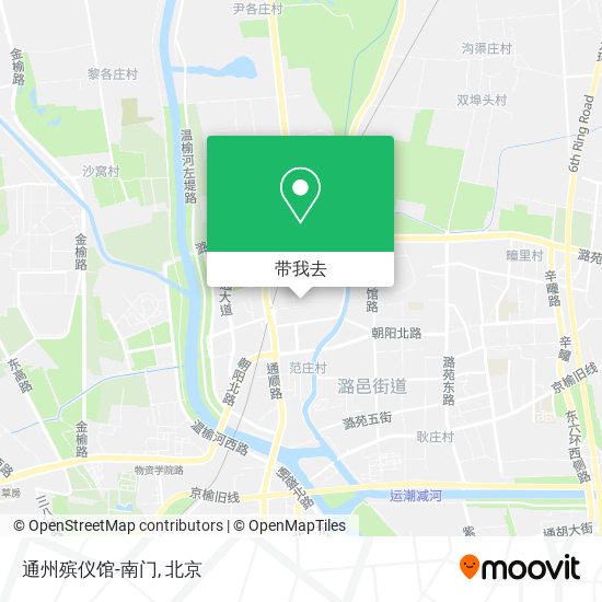 通州殡仪馆-南门地图