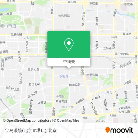 宝岛眼镜(北京青塔店)地图