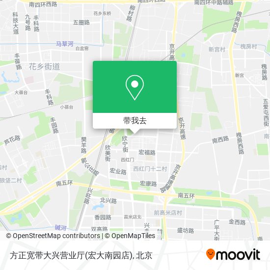 方正宽带大兴营业厅(宏大南园店)地图