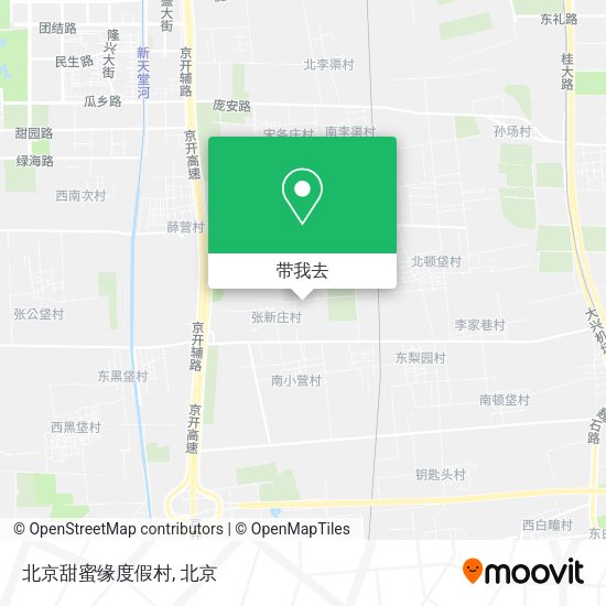 北京甜蜜缘度假村地图