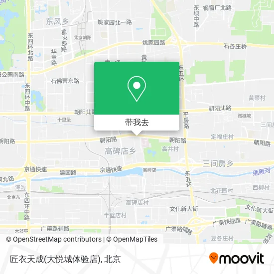 匠衣天成(大悦城体验店)地图