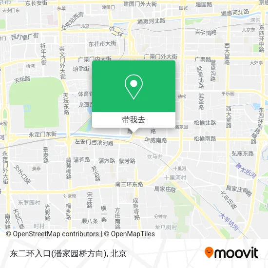 东二环入口(潘家园桥方向)地图