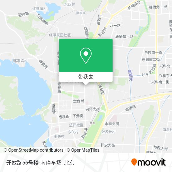 开放路56号楼-南停车场地图
