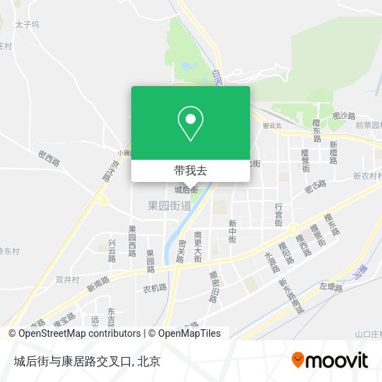 城后街与康居路交叉口地图
