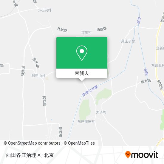 西田各庄治理区地图