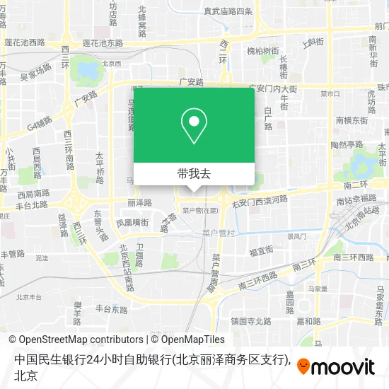 中国民生银行24小时自助银行(北京丽泽商务区支行)地图