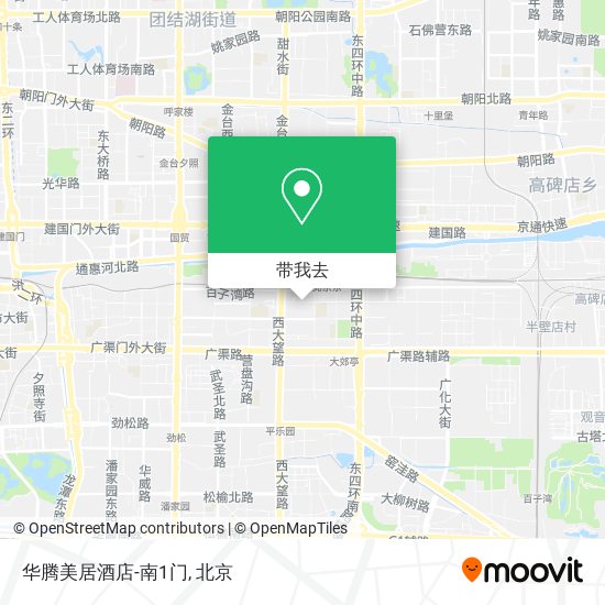 华腾美居酒店-南1门地图