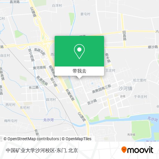 中国矿业大学沙河校区-东门地图