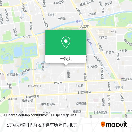 北京红杉假日酒店地下停车场-出口地图