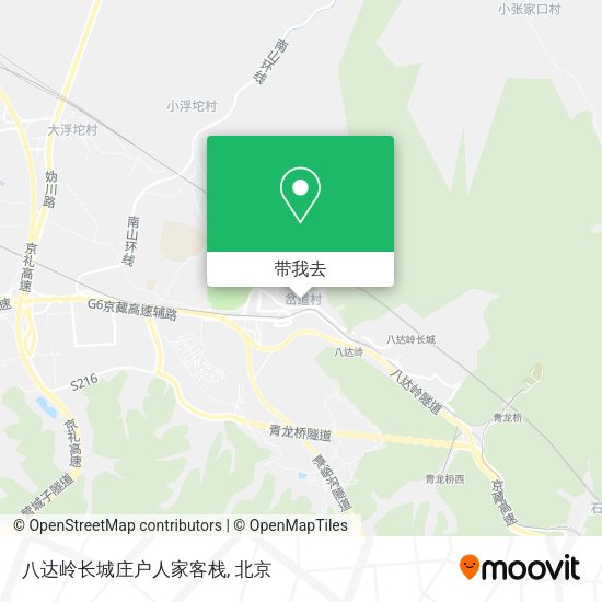 八达岭长城庄户人家客栈地图
