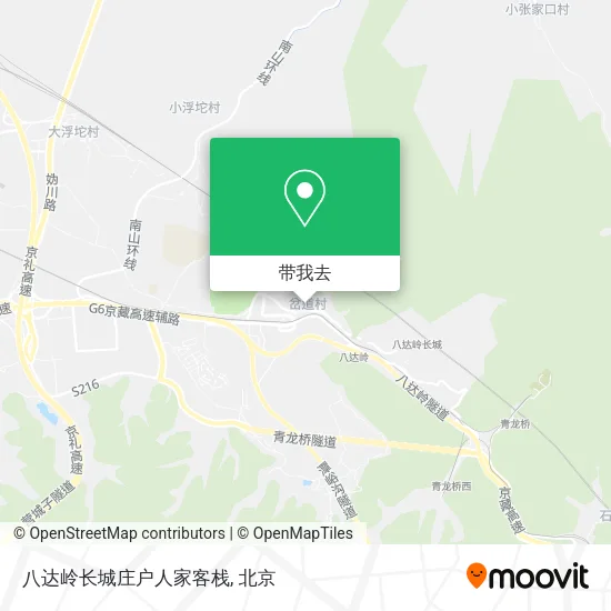 八达岭长城庄户人家客栈地图