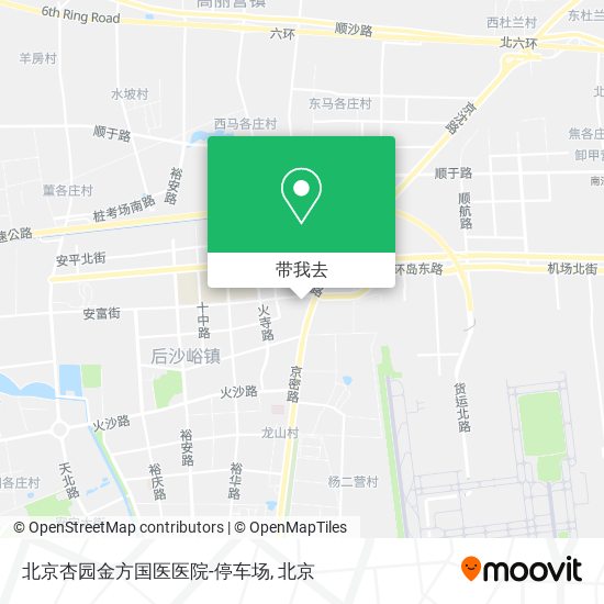 北京杏园金方国医医院-停车场地图