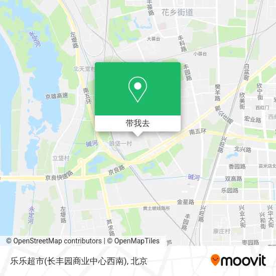 乐乐超市(长丰园商业中心西南)地图