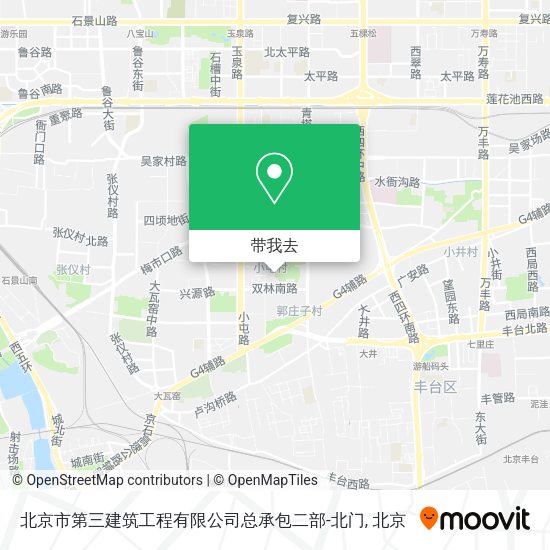 北京市第三建筑工程有限公司总承包二部-北门地图