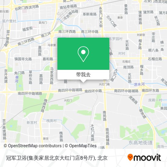 冠军卫浴(集美家居北京大红门店8号厅)地图