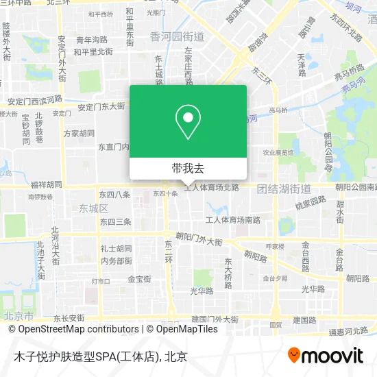 木子悦护肤造型SPA(工体店)地图