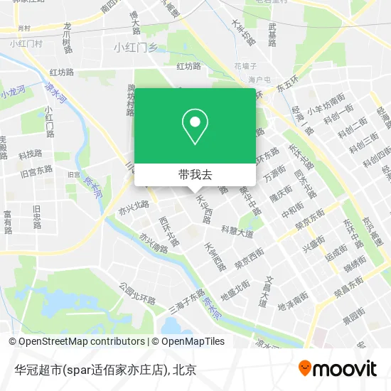 华冠超市(spar适佰家亦庄店)地图