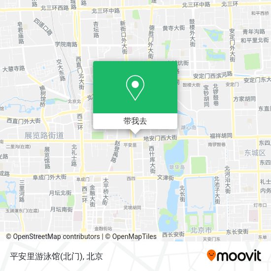 平安里游泳馆(北门)地图