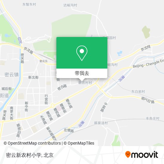 密云新农村小学地图