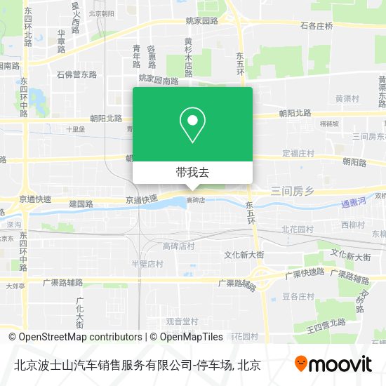 北京波士山汽车销售服务有限公司-停车场地图