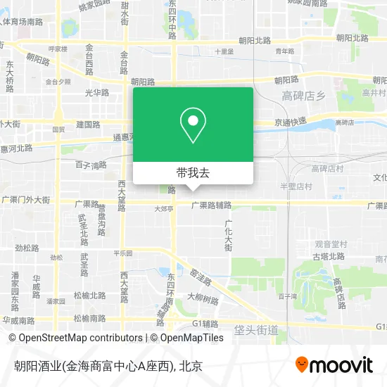 朝阳酒业(金海商富中心A座西)地图