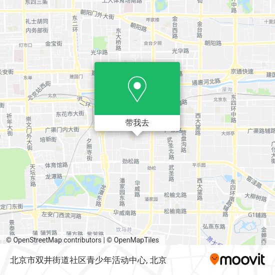 北京市双井街道社区青少年活动中心地图