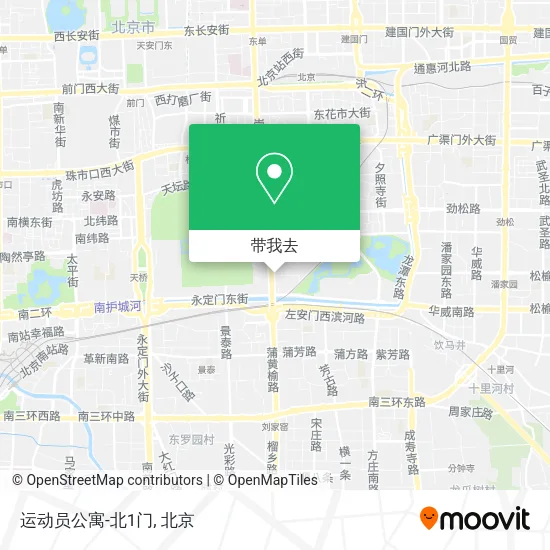 运动员公寓-北1门地图