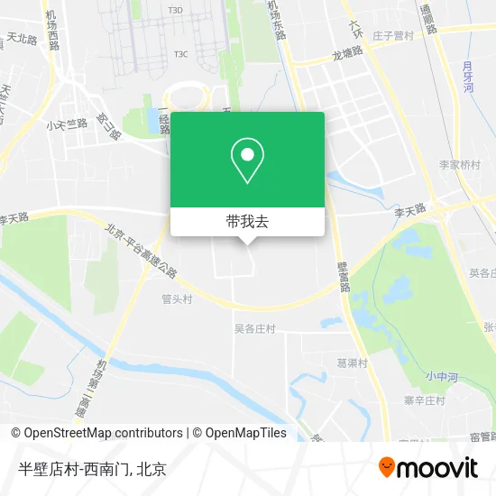 半壁店村-西南门地图