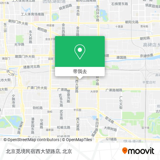 北京觅境民宿西大望路店地图