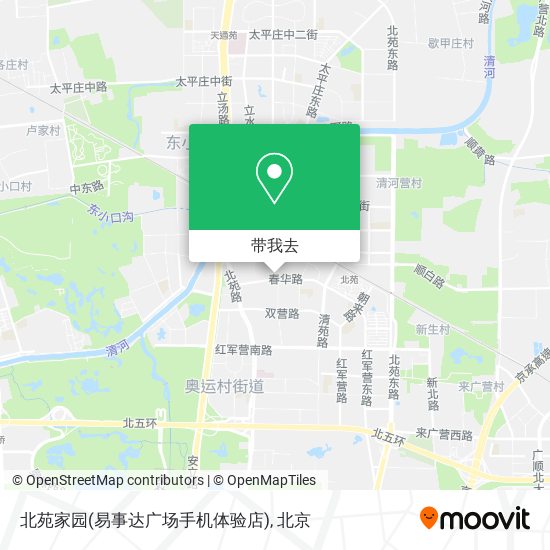 北苑家园(易事达广场手机体验店)地图