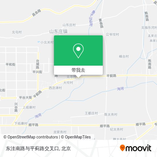 东洼南路与平蓟路交叉口地图