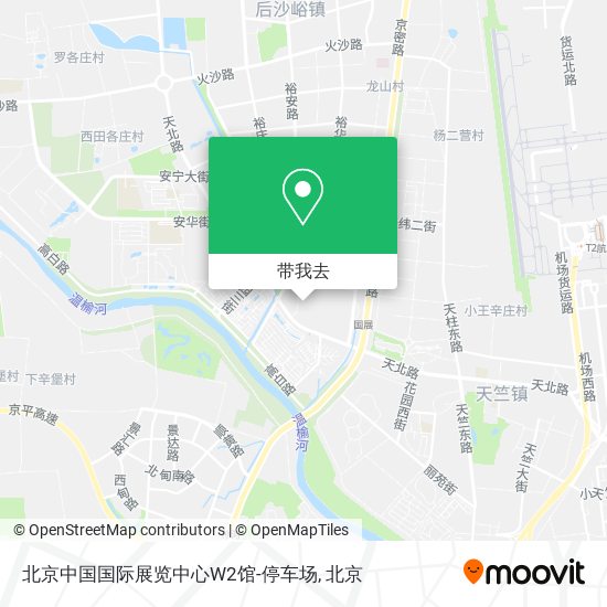 北京中国国际展览中心W2馆-停车场地图