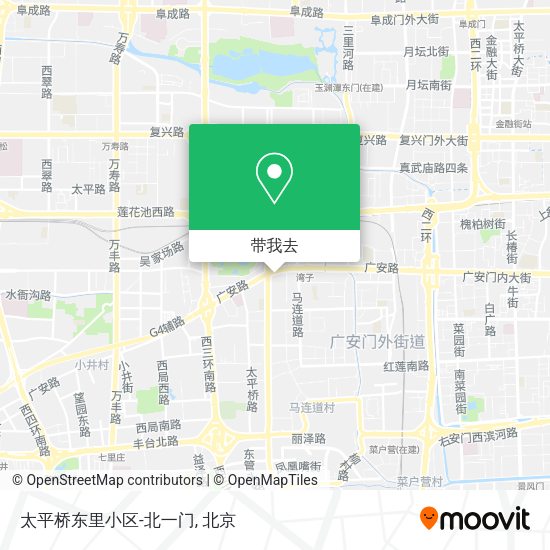 太平桥东里小区-北一门地图