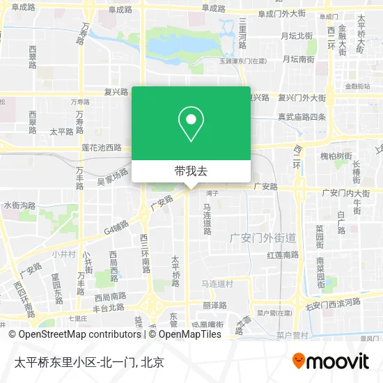 太平桥东里小区-北一门地图