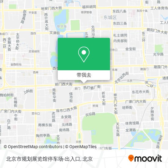 北京市规划展览馆停车场-出入口地图