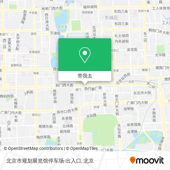北京市规划展览馆停车场-出入口地图