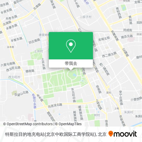 特斯拉目的地充电站(北京中欧国际工商学院站)地图