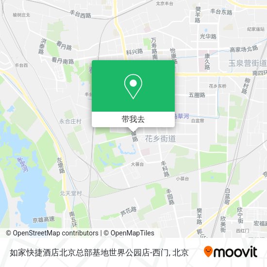 如家快捷酒店北京总部基地世界公园店-西门地图