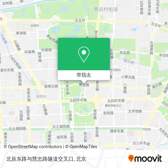 北辰东路与慧忠路隧道交叉口地图