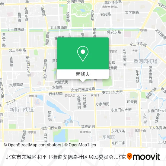 北京市东城区和平里街道安德路社区居民委员会地图